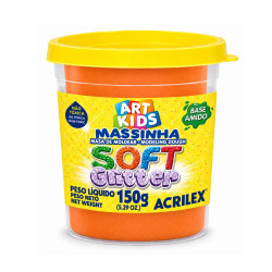 Masa de Moldear Soft Glitter 150g Naranja - ACRILEX