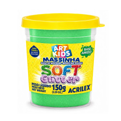 Masa de Moldear Soft Glitter 150g Verde - ACRILEX