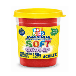 Masa de Moldear Soft Glitter 150g Rojo - ACRILEX