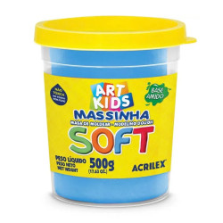 Masa de Moldear Soft 500g Azul - ACRILEX