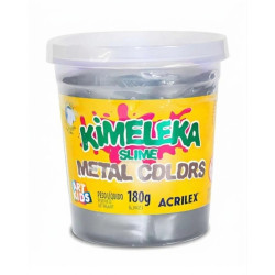 Slime Kimeleka Metal Colors 180g Plata - ACRILEX