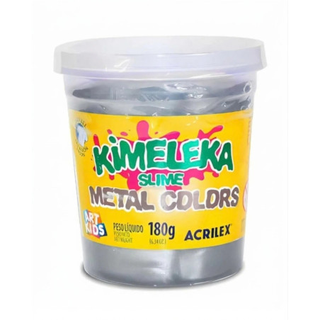 Slime Kimeleka Metal Colors 180g Plata - ACRILEX