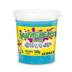 Slime Kimeleka Glitter 180g Azul - ACRILEX