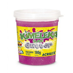 Slime Kimeleka Glitter 180g Rosa - ACRILEX
