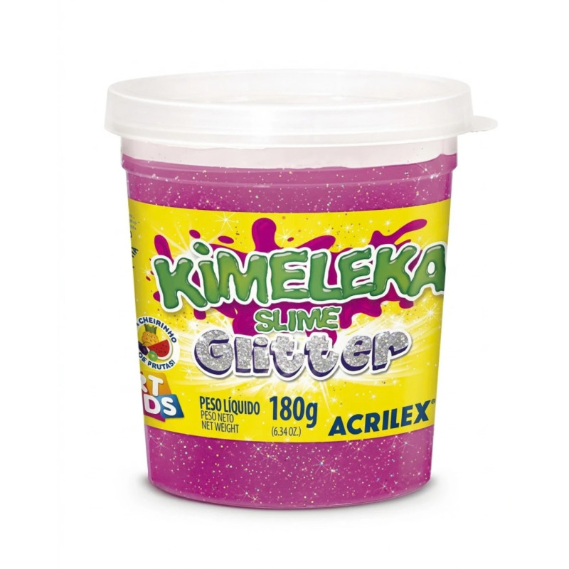 Slime Kimeleka Glitter 180g Rosa - ACRILEX