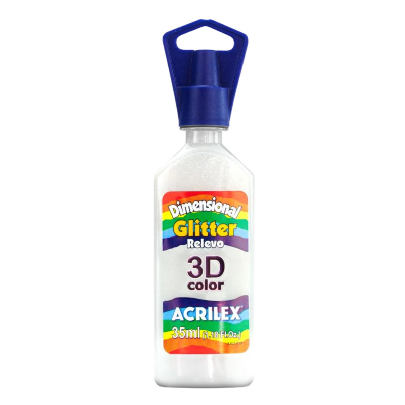 Tinta Glitter Dimensional Relieve 3D Nieve, ACRILEX