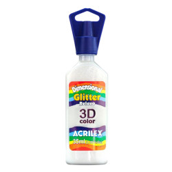 Tinta Glitter Dimensional Relieve 3D Cristal, ACRILEX
