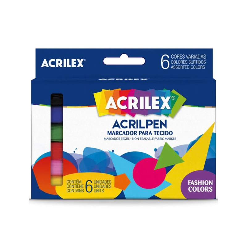 Marcadores Para Tela Acrilpen, 6u - ACRILEX