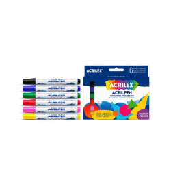 Marcadores Para Tela Acrilpen, 6u - ACRILEX