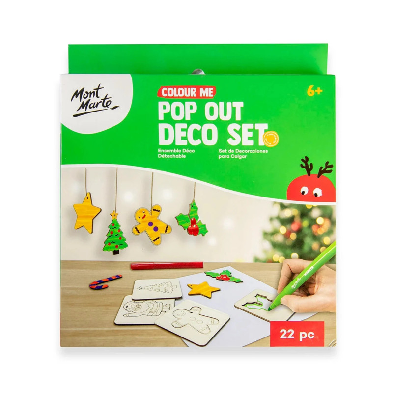Kit de Pintura con Temática Navideña, 22 Piezas - MONT MARTE