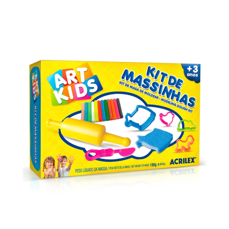 Kit de Masa de Moldear con 12 Colores - ACRILEX