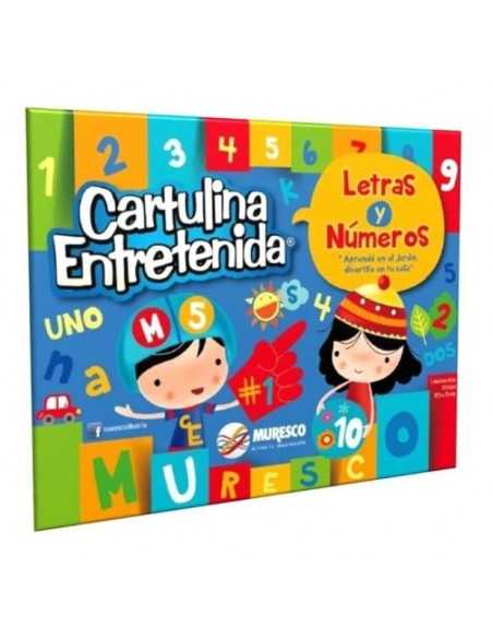 Block cartulina entretenida inglés letras y números, MURESCO