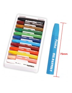 Tiza pastel para niños 12 colores, FOSKA