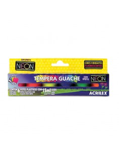 Tempera guache neon 15ml, ACRILEX