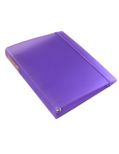 Carpeta tres anillo T/C  violeta, ACRIMET