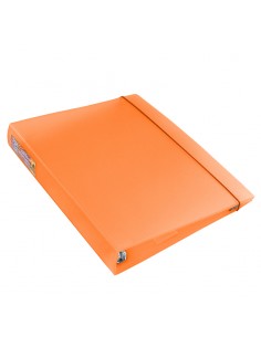 Carpeta tres anillos T/C naranja, DELLO