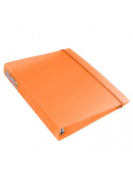 Carpeta tres anillos T/C naranja, DELLO