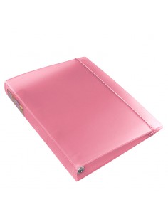 Carpeta escolar tres anillos color rosa - Dello | Jobbi