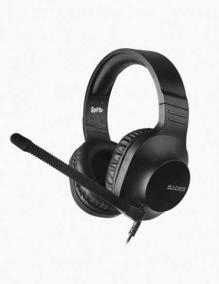 Auriculares gaming Spirit Multiproforma color Negro, SADES