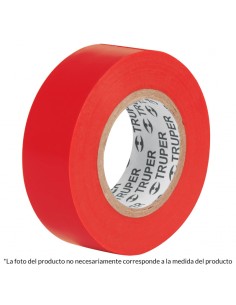 Cinta de aislar 18M roja, TRUPER.