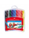 FABER-CASTELL Marcadores 12 unidades en estuche rígido