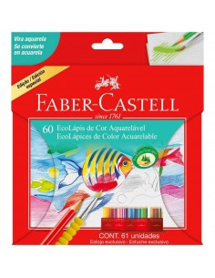 FABER CASTELL Lápices de Colores Acuarelables 60 unidades