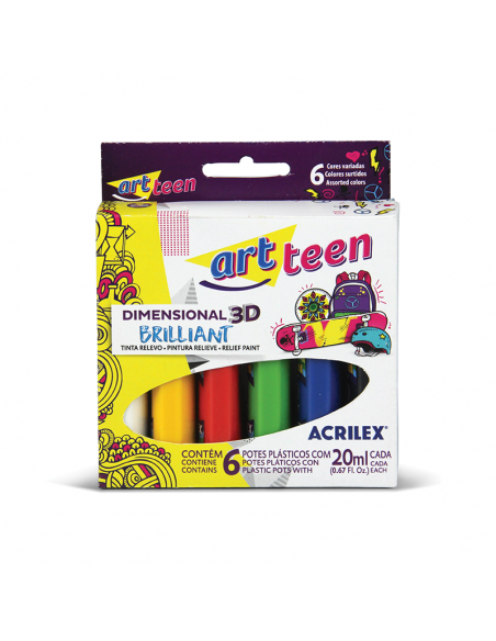 Pintura Relieve 3D brillante - ACRILEX