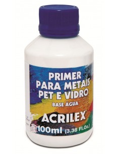 Primer para metales, plasticos y vidrio 100ML, ACRILEX