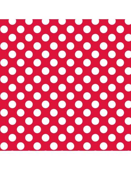 Papel crepe rojo con puntos blancos, ACRICOLOR