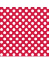 Papel crepe rojo con puntos blancos, ACRICOLOR