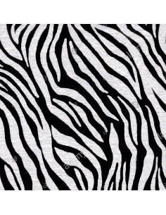 Papel crepe de zebras blancas con rayas negras, ACRICOLOR