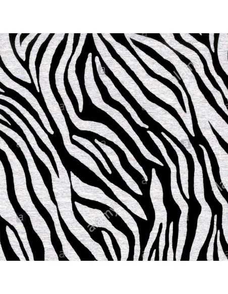 Papel crepe de zebras blancas con rayas negras, ACRICOLOR