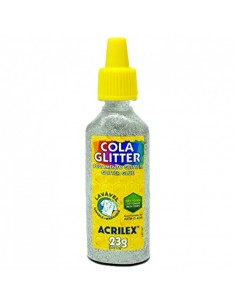 Pegamento Glitter 23g plata, ACRILEX