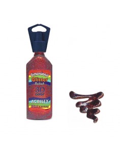 Dimensional relieve 3D color glitter rojo 35ml, ACRILEX