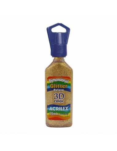 Dimensional relieve 3D color glitter Amarillo 35ml, ACRILEX