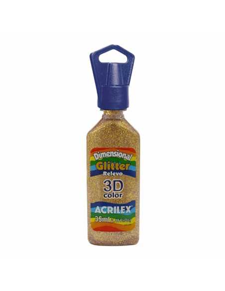 Dimensional relieve 3D color glitter Amarillo 35ml, ACRILEX