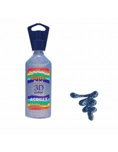 Dimensional relieve 3D color glitter cielo 35ML, ACRILEX