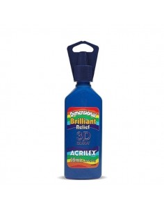 Dimensional relieve 3D color brillante azul turquesa 35ML, ACRILEX