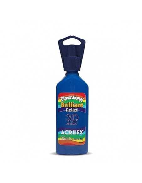 Dimensional relieve 3D color brillante azul turquesa 35ML, ACRILEX