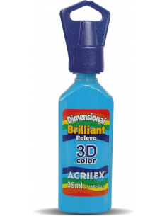 Dimensional relieve 3D color brillante azul celeste 35ML, ACRILEX