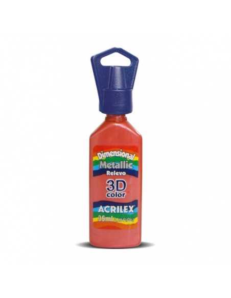 Tinta dimensional relieve 3D rojo, ACRILEX