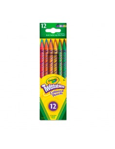 Lápices de colores  largos 12uds punta giratoria, CRAYOLA