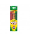 Lápices de colores  largos 12uds punta giratoria, CRAYOLA