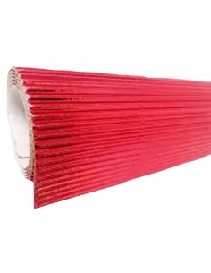 Cartulina corrugada metalizado rojo