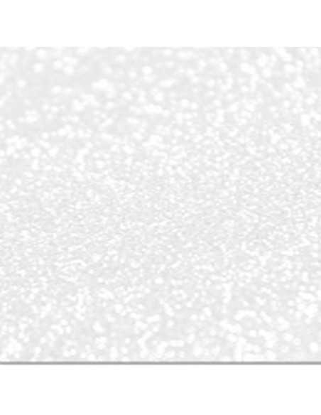 Goma eva glitter blanco tornasol 50 x 70 cm