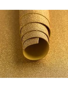Goma eva glitter oro  50 x 70 cm