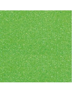 Goma eva glitter verde claro 50 x 70 cm