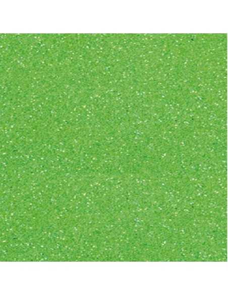 Goma eva glitter verde claro 50 x 70 cm