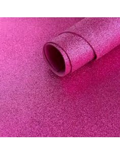 Goma eva glitter  50 x 70 fucsia