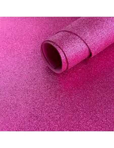 Goma eva glitter  50 x 70 fucsia